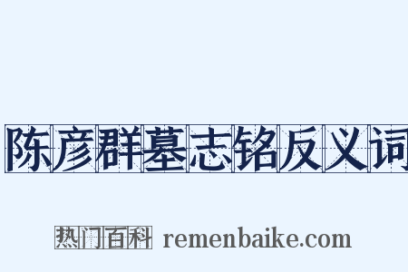 陈彦群墓志铭反义词是什么意思的图片